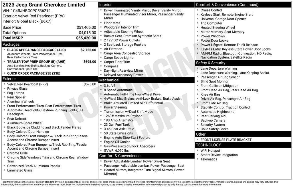 used 2023 Jeep Grand Cherokee car, priced at $38,942
