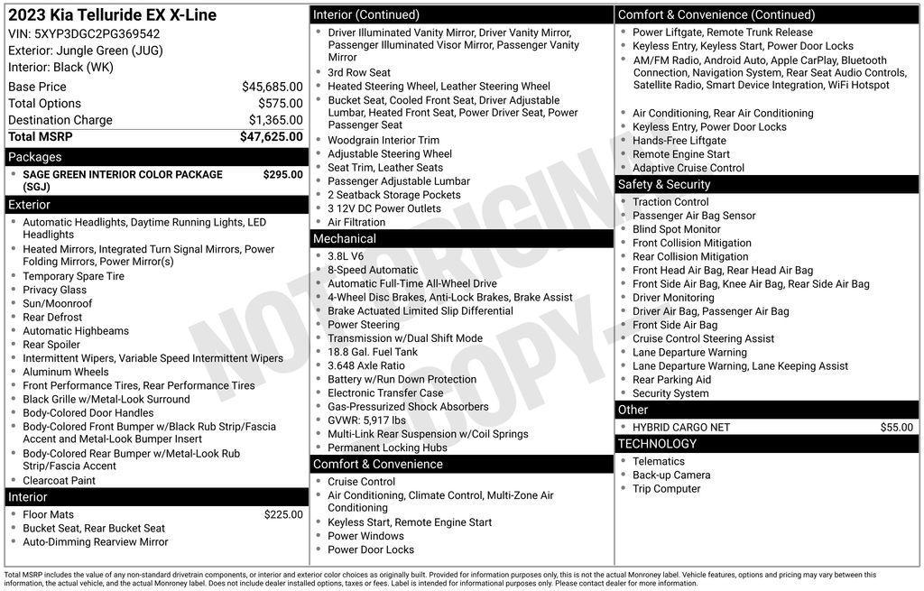 used 2023 Kia Telluride car, priced at $36,950