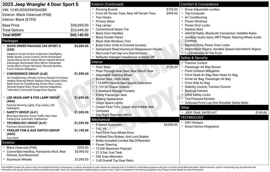 new 2025 Jeep Wrangler car, priced at $57,776