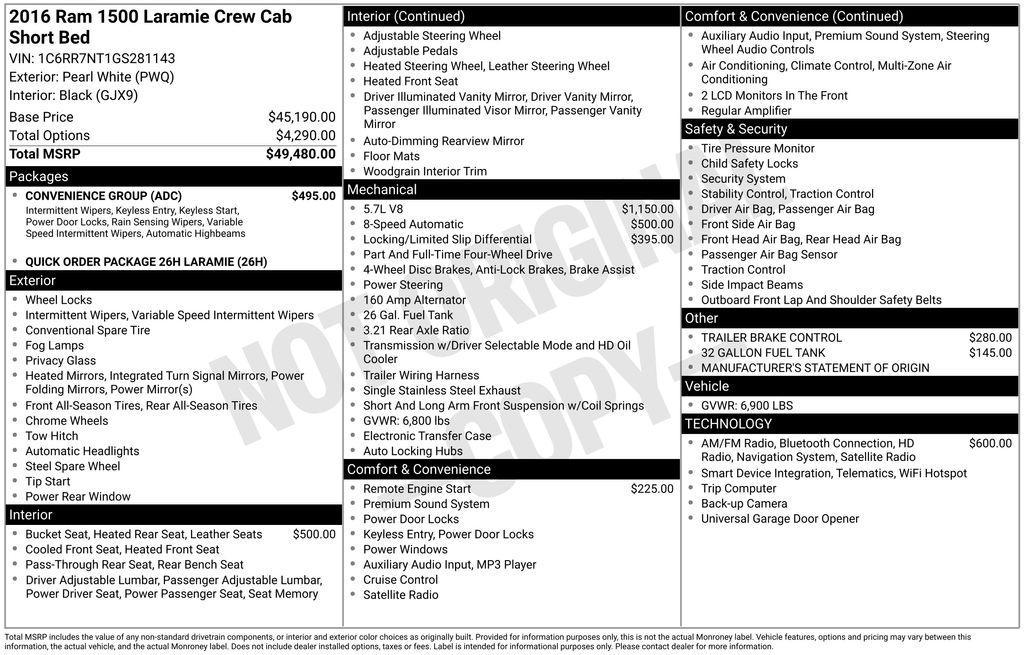 used 2016 Ram 1500 car, priced at $16,575