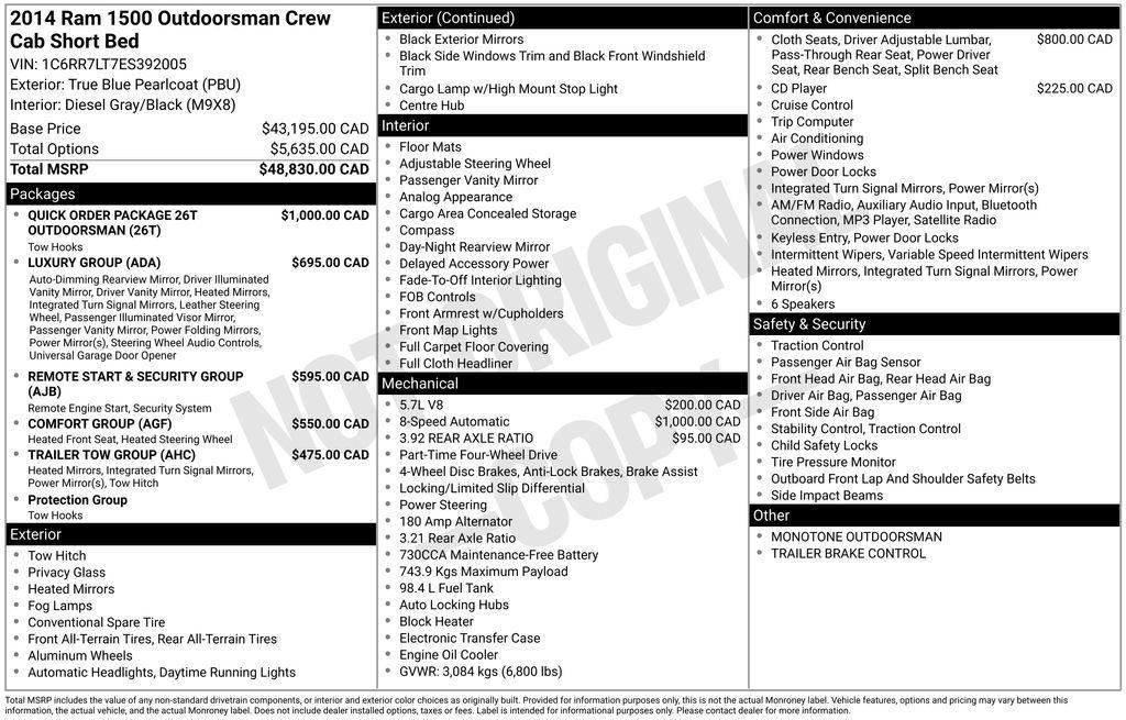 used 2014 Ram 1500 car
