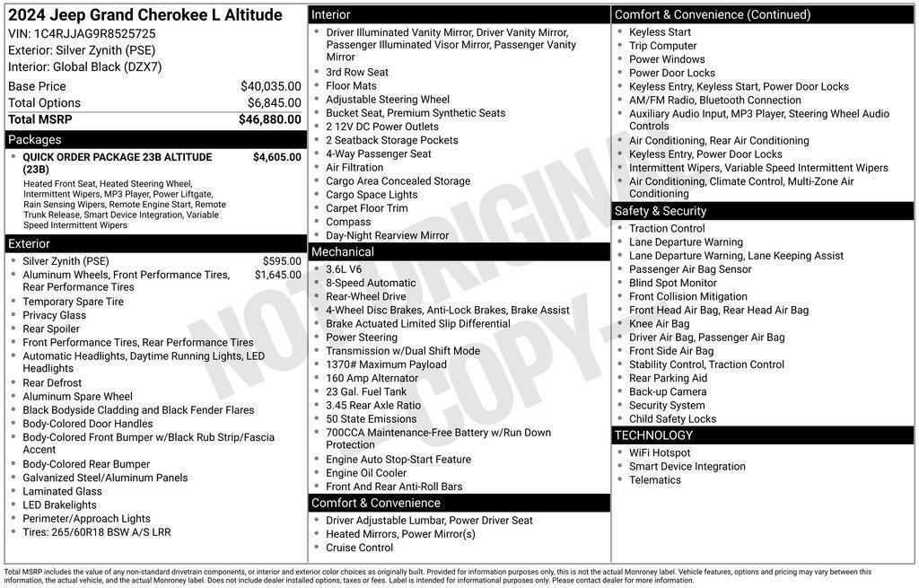 used 2024 Jeep Grand Cherokee L car, priced at $31,579