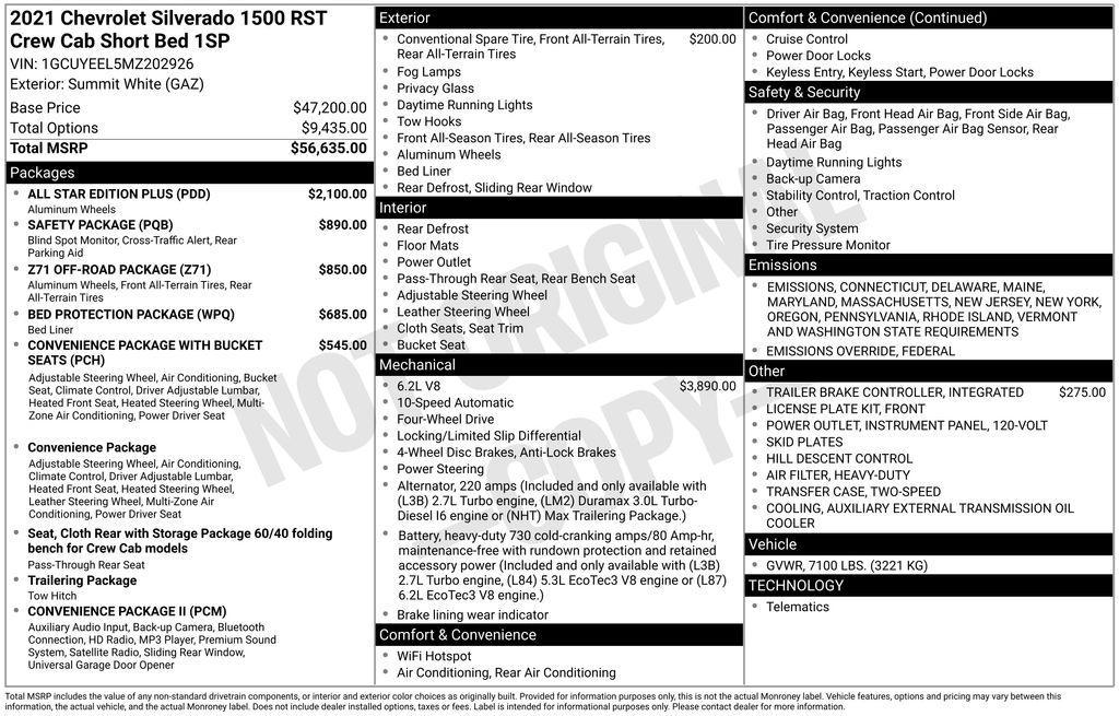 used 2021 Chevrolet Silverado 1500 car, priced at $42,202
