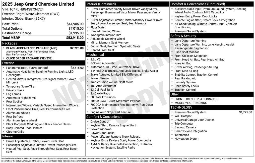 new 2025 Jeep Grand Cherokee car, priced at $44,656