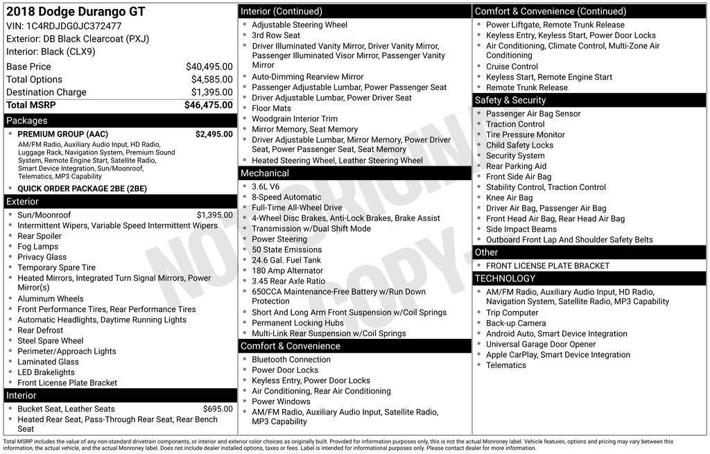 used 2018 Dodge Durango car, priced at $20,945