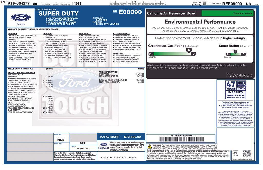 used 2024 Ford F-250 car, priced at $64,336