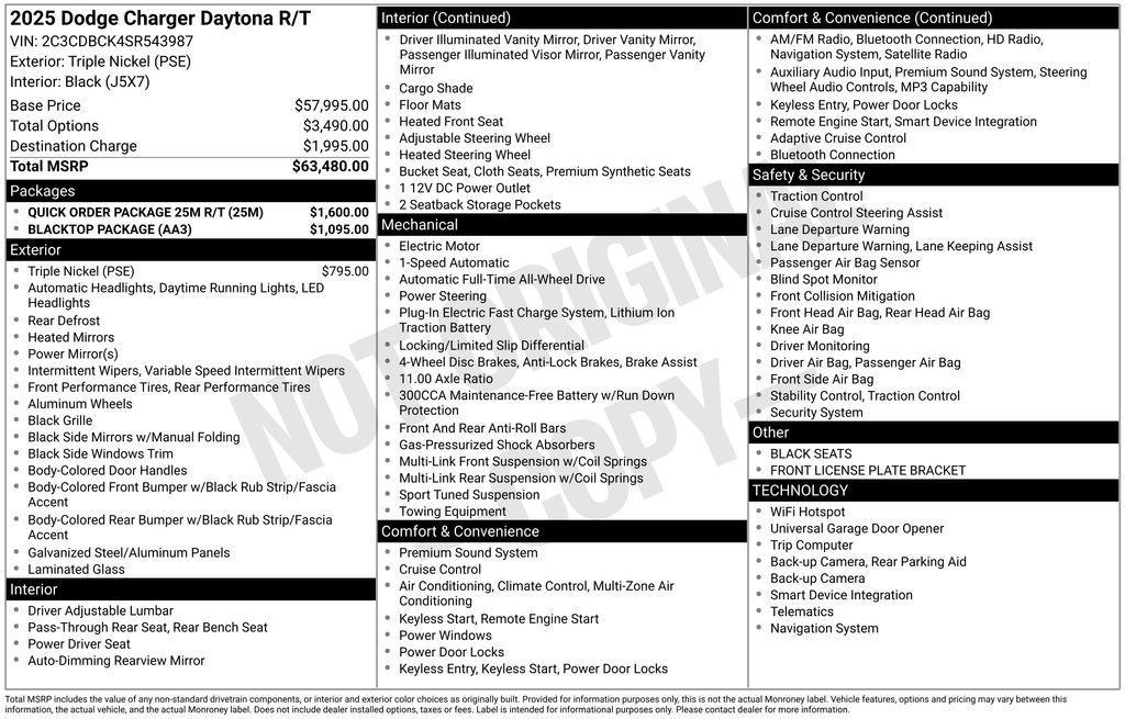 new 2025 Dodge Charger Daytona car, priced at $40,573