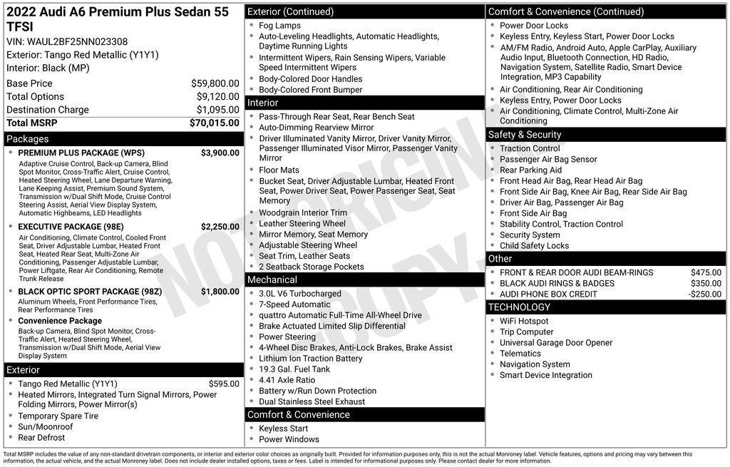 used 2022 Audi A6 car, priced at $35,851