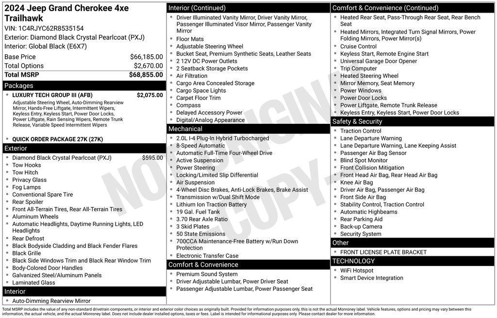new 2024 Jeep Grand Cherokee 4xe car, priced at $53,828