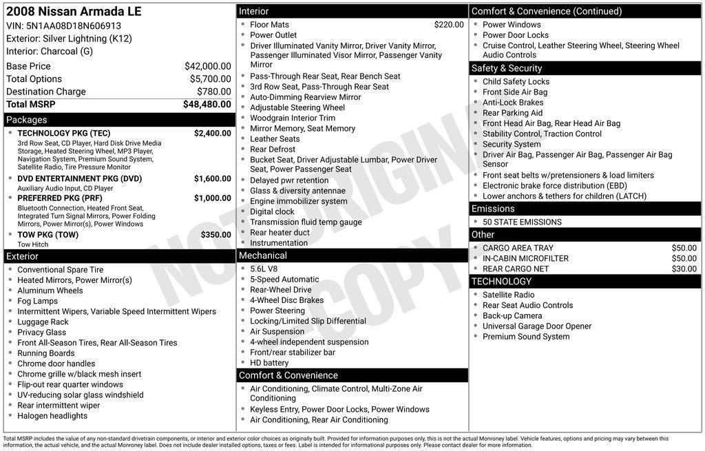 used 2008 Nissan Armada car