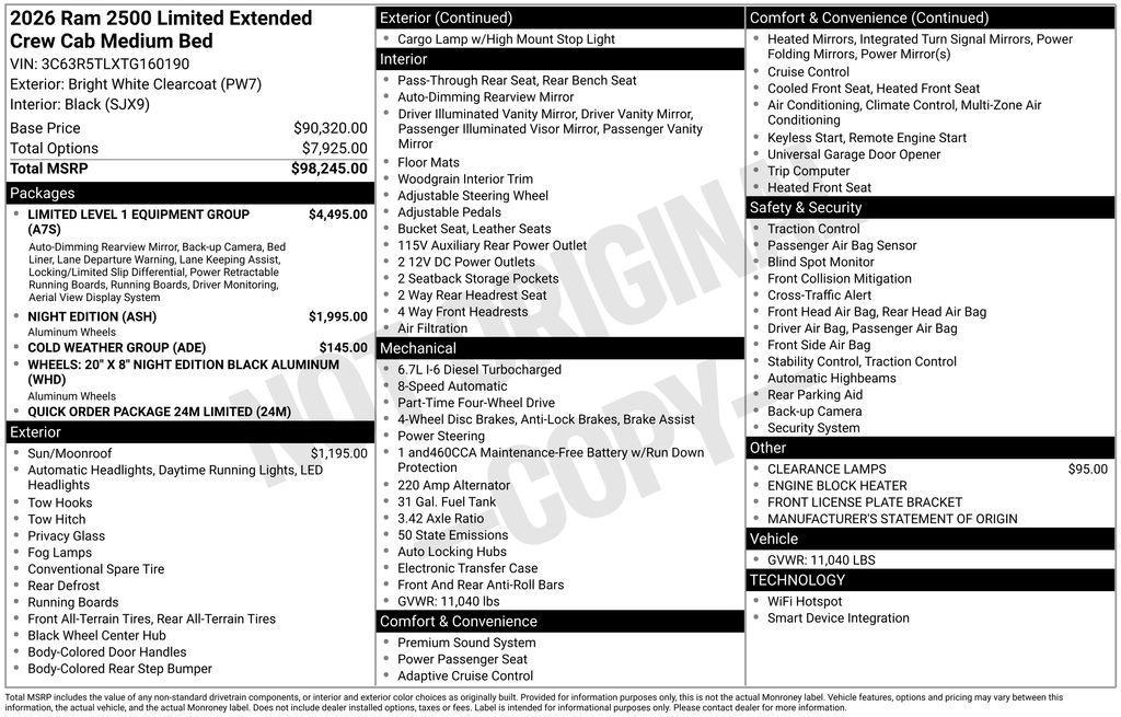 new 2026 Ram 2500 car