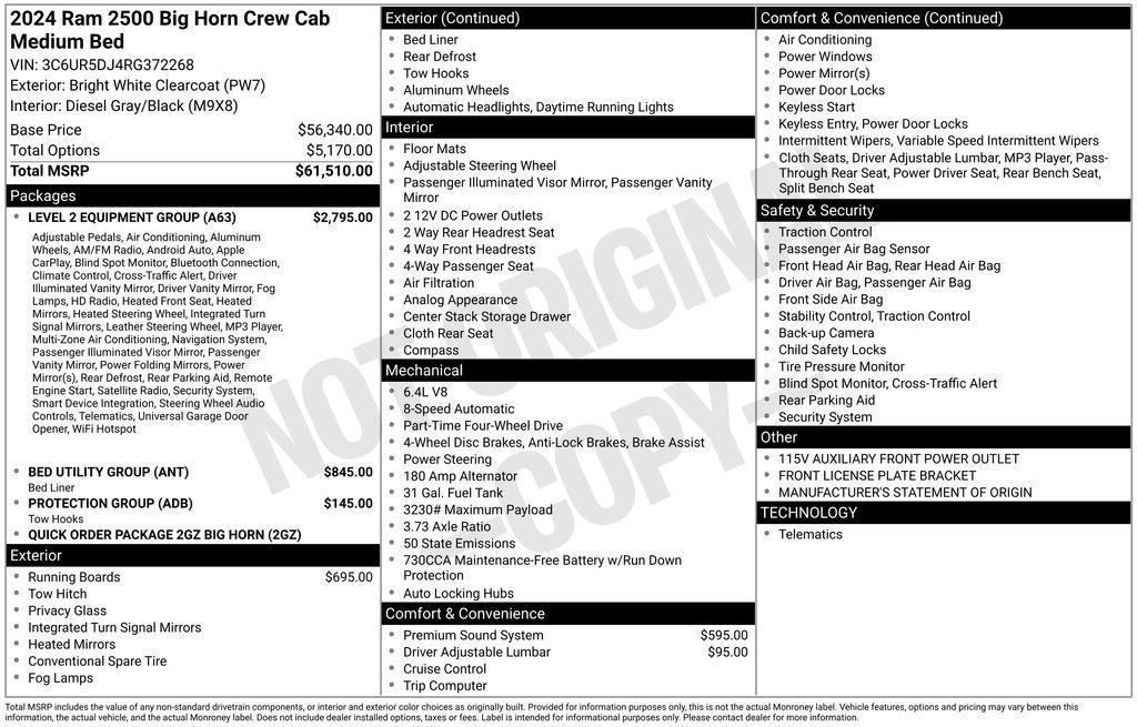 used 2024 Ram 2500 car, priced at $48,130