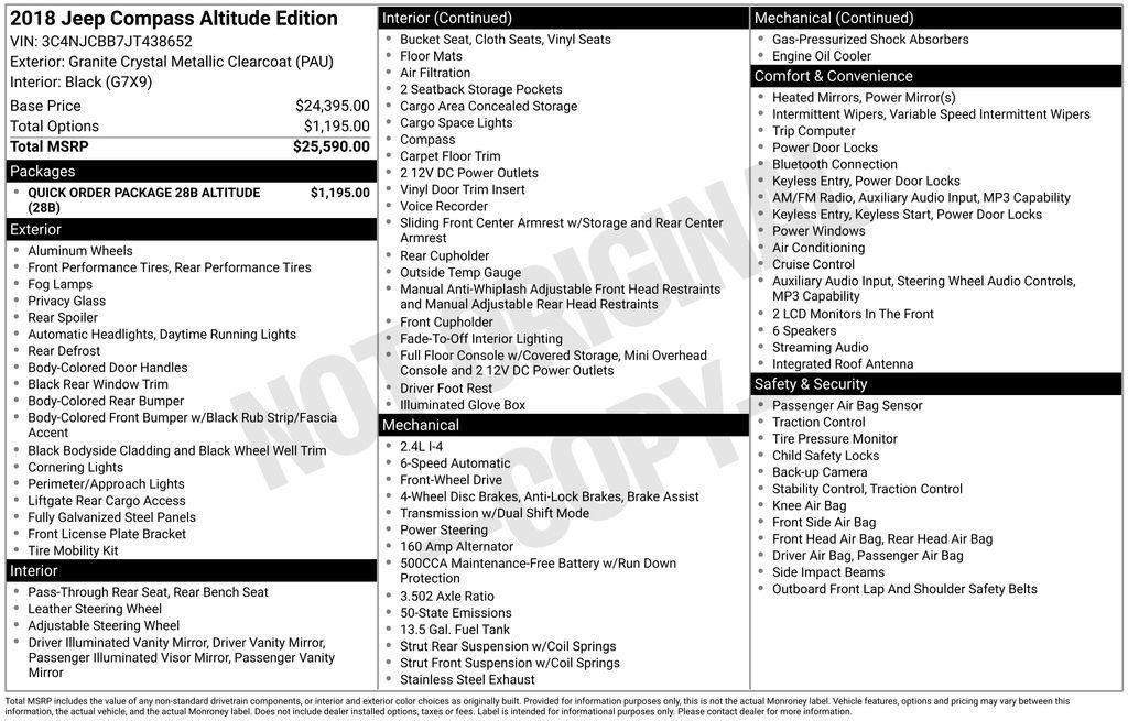 used 2018 Jeep Compass car