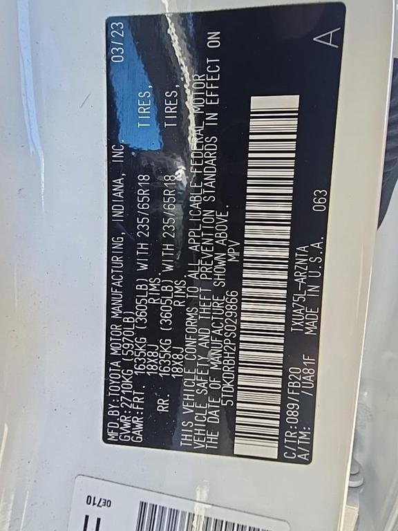 used 2023 Toyota Highlander car, priced at $28,700