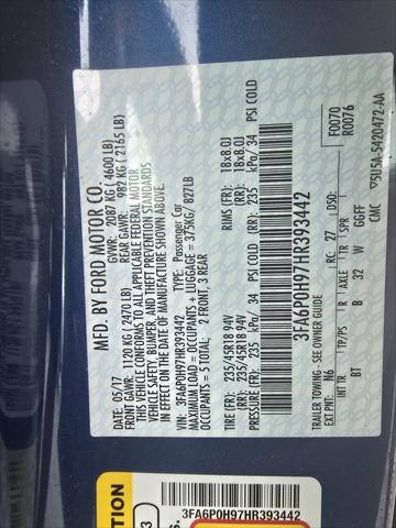 used 2017 Ford Fusion car, priced at $11,000