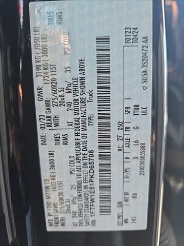 used 2023 Ford F-150 car, priced at $53,900