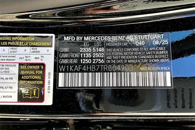 new 2026 Mercedes-Benz C-Class car, priced at $60,755