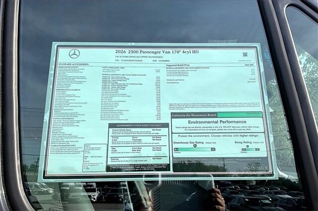 new 2026 Mercedes-Benz Sprinter 2500 car, priced at $88,164