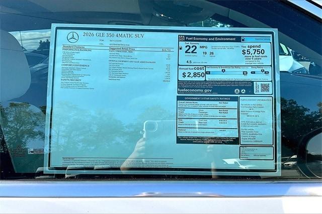 new 2026 Mercedes-Benz GLE 350 car, priced at $68,930