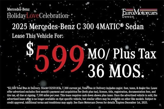 used 2025 Mercedes-Benz C-Class car, priced at $52,745