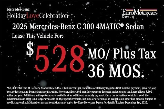 used 2025 Mercedes-Benz C-Class car, priced at $44,950