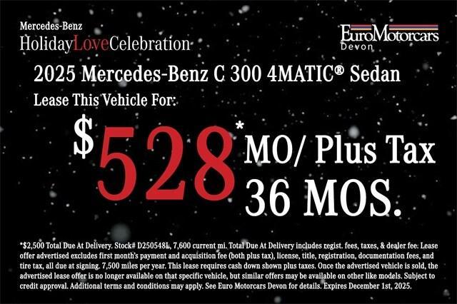 used 2025 Mercedes-Benz C-Class car, priced at $45,526