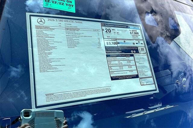 new 2026 Mercedes-Benz S-Class car, priced at $138,985