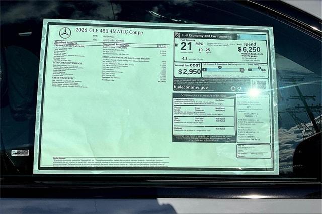 new 2026 Mercedes-Benz GLE 450 car, priced at $92,180