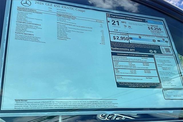 new 2026 Mercedes-Benz GLE 450 car, priced at $81,995