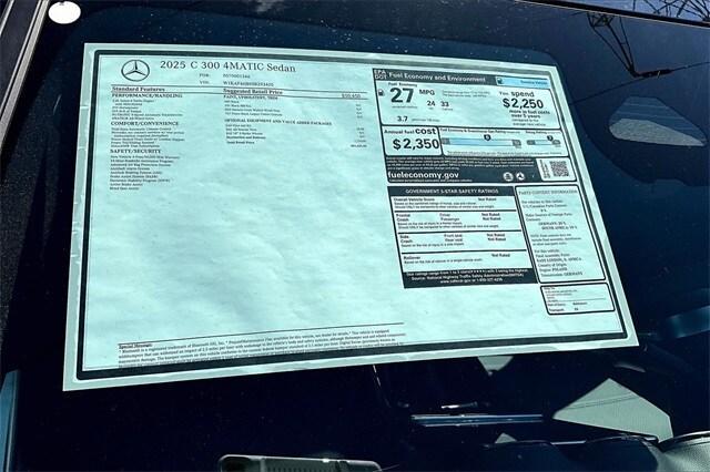 new 2025 Mercedes-Benz C-Class car, priced at $51,635