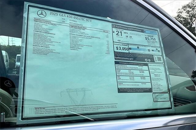 new 2025 Mercedes-Benz GLS 450 car, priced at $95,550