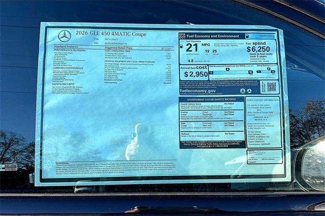 new 2026 Mercedes-Benz GLE 450 car, priced at $86,080
