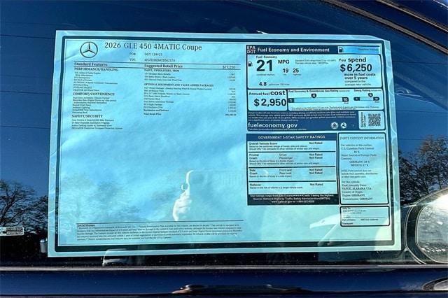 new 2026 Mercedes-Benz GLE 450 car, priced at $86,080