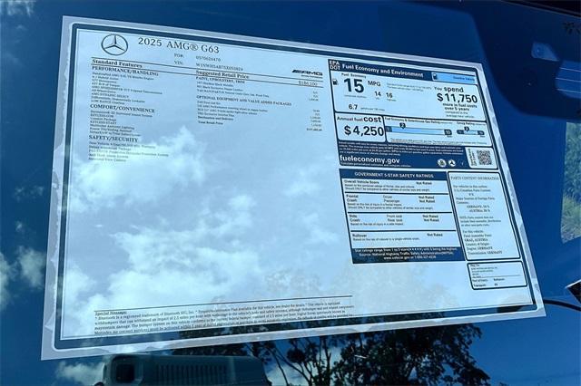 new 2025 Mercedes-Benz AMG G 63 car, priced at $232,085