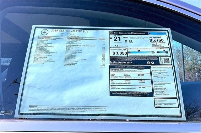new 2025 Mercedes-Benz GLS 450 car, priced at $95,610
