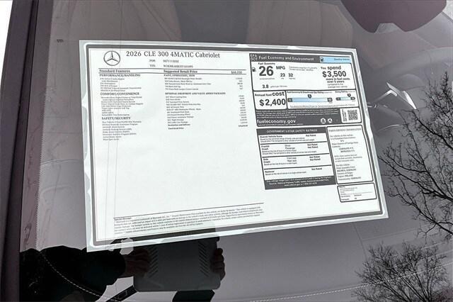 new 2026 Mercedes-Benz CLE 300 car, priced at $78,605
