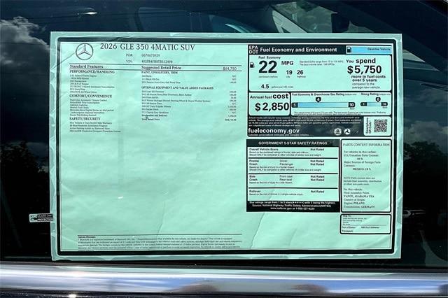 new 2026 Mercedes-Benz GLE 350 car, priced at $68,715