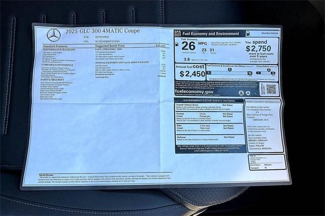new 2025 Mercedes-Benz GLC 300 car, priced at $64,085