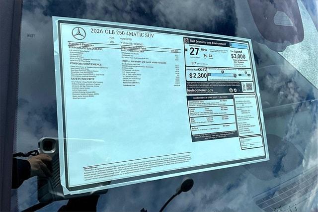 new 2026 Mercedes-Benz GLB 250 car, priced at $53,295