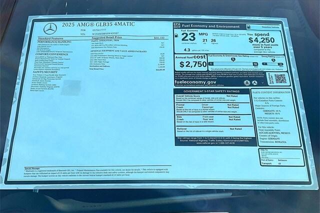 new 2025 Mercedes-Benz AMG GLB 35 car, priced at $65,085