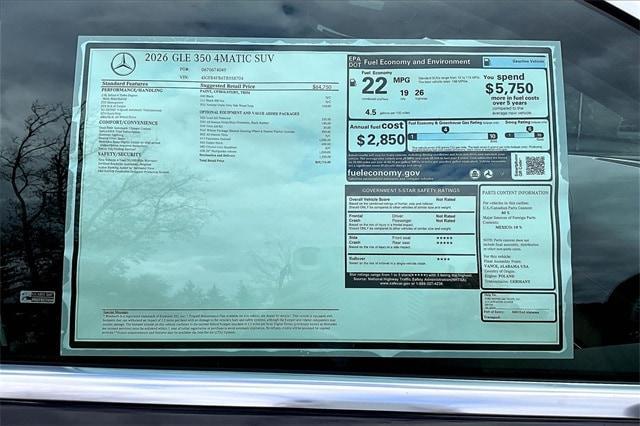 new 2026 Mercedes-Benz GLE 350 car, priced at $69,715