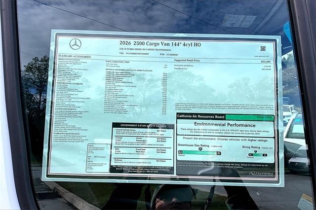 new 2026 Mercedes-Benz Sprinter 2500 car, priced at $69,308