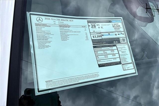 new 2026 Mercedes-Benz GLA 250 car, priced at $49,330