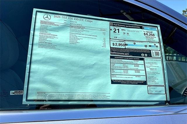 new 2026 Mercedes-Benz GLE 450 car, priced at $90,055