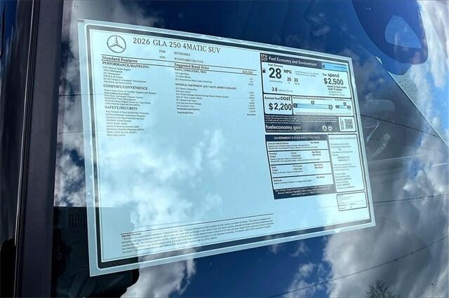 new 2026 Mercedes-Benz GLA 250 car, priced at $49,330