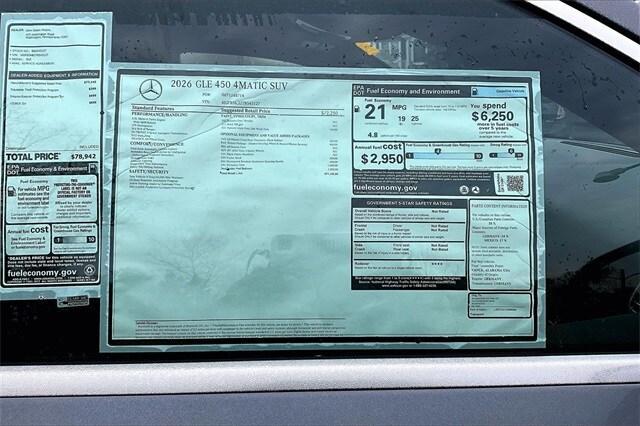 new 2026 Mercedes-Benz GLE 450 car, priced at $77,145