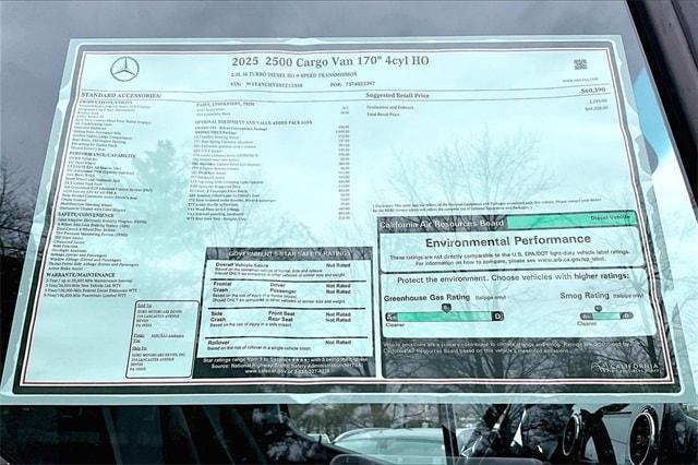 new 2025 Mercedes-Benz Sprinter 2500 car, priced at $69,320