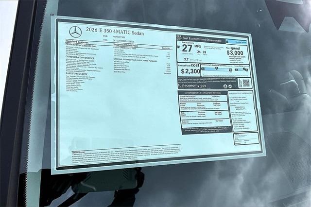 new 2026 Mercedes-Benz E-Class car, priced at $69,055