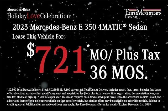 used 2025 Mercedes-Benz E-Class car, priced at $59,745