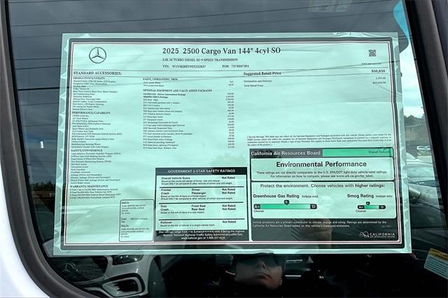 new 2025 Mercedes-Benz Sprinter 2500 car, priced at $62,654